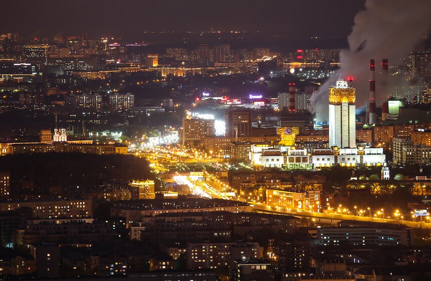 Ночная Москва со смотровой площадки "Москва-Сити". Фото 18 фото