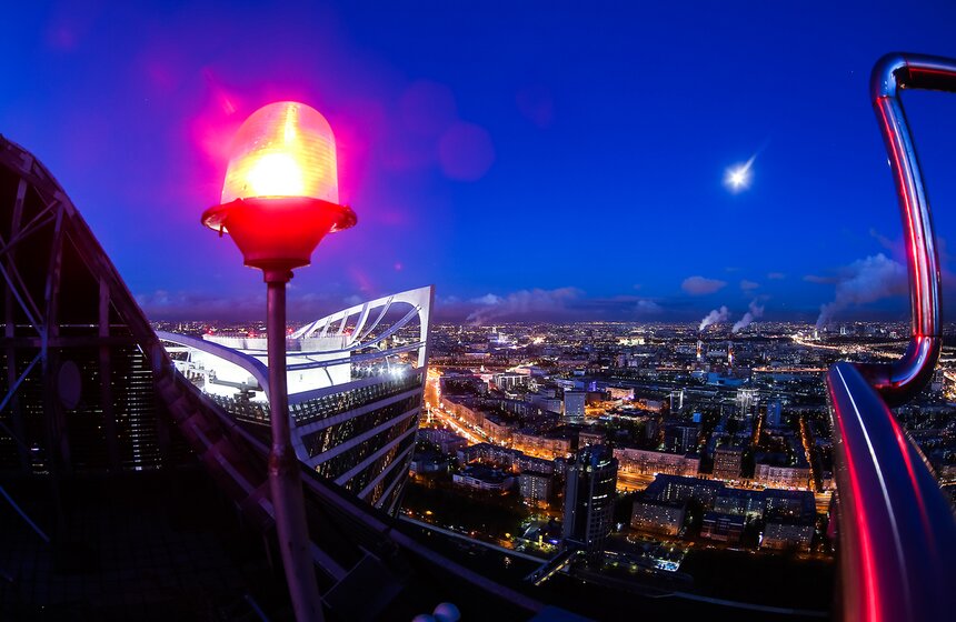 Ночная Москва со смотровой площадки "Москва-Сити". Фото 2 фото