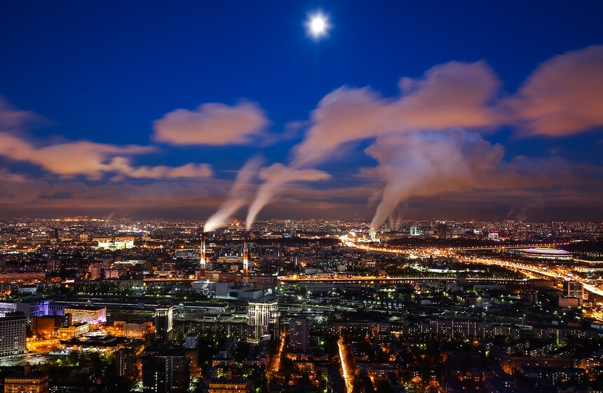 Ночная Москва со смотровой площадки "Москва-Сити". Фото 9 фото