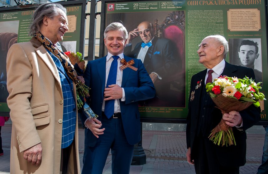 Открытие выставки "Они сражались за Родину" на Арбате 16 фото