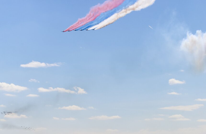 Репетиция воздушной части военного парада прошла в Москве 33 фото