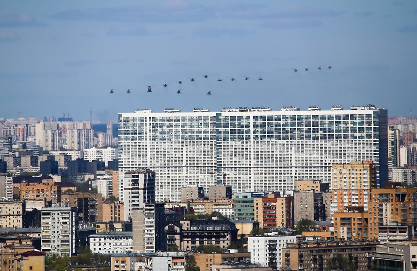 Репетиция воздушной части военного парада прошла в Москве 7 фото