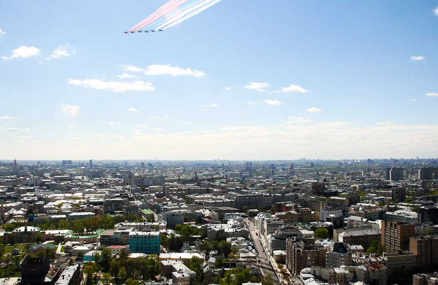 Репетиция воздушной части военного парада прошла в Москве 6 фото