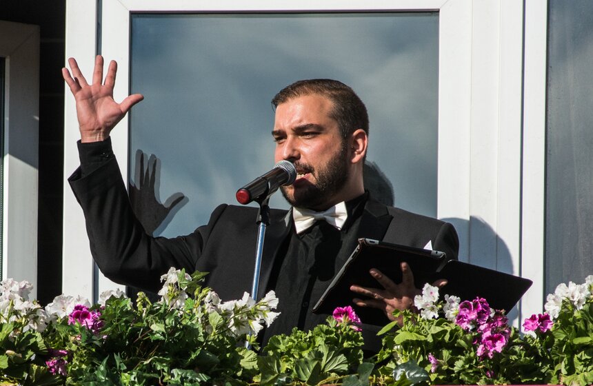 Участники музыкального фестиваля выступили на балконе "Известий" 15 фото