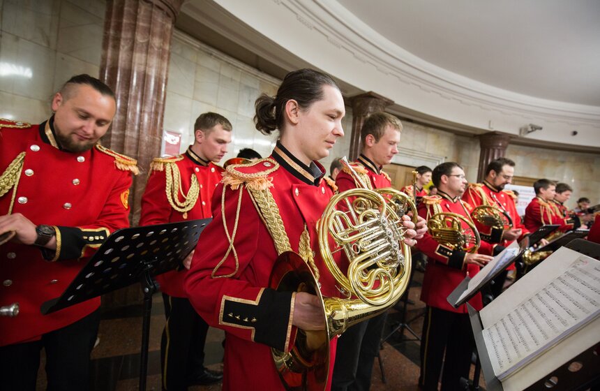 Концерт Государственного духового оркестра России в метро 5 фото