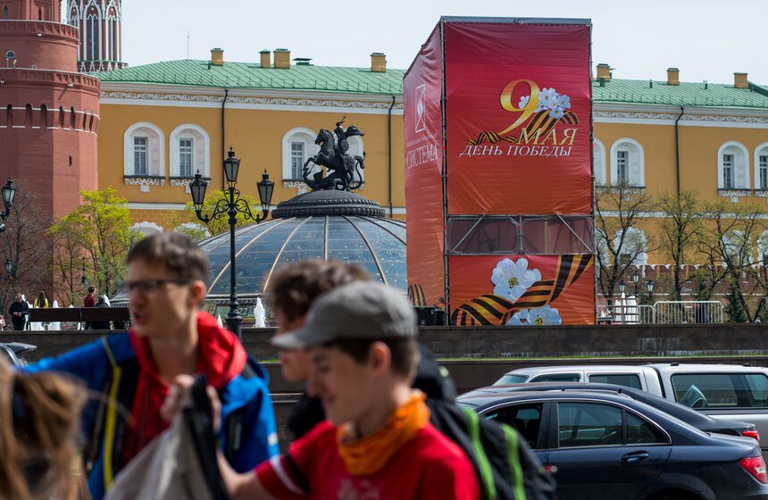 Украшение Москвы к празднованию 72-й годовщины Победы в ВОВ 20 фото