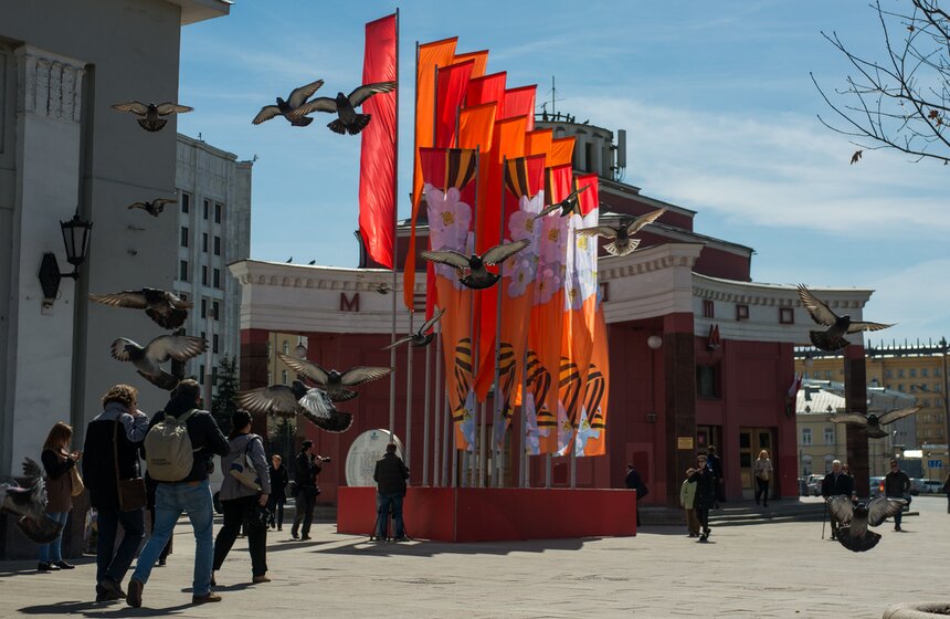 Украшение Москвы к празднованию 72-й годовщины Победы в ВОВ 6 фото