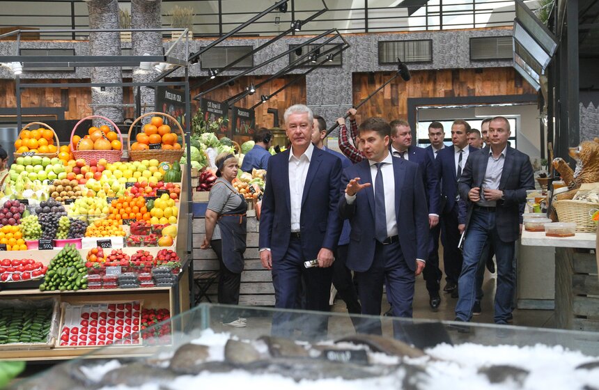 Сергей Собянин посетил открытие обновленного Даниловского рынка 23 фото