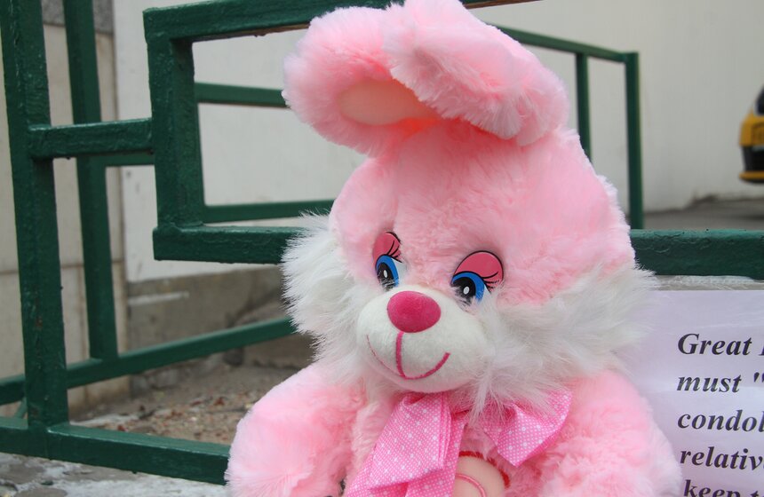 Москвичи принесли цветы и игрушки к посольству Великобритании 8 фото