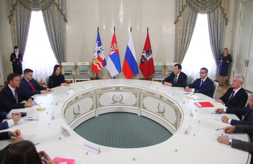 Встреча Сергея Собянина с мэром Белграда 1 фото