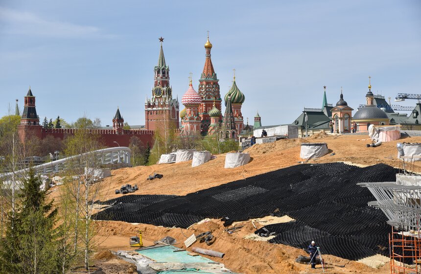 Строительство парка "Зарядье". Фото 18 фото