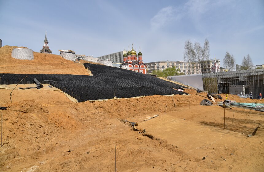 Строительство парка "Зарядье". Фото 11 фото