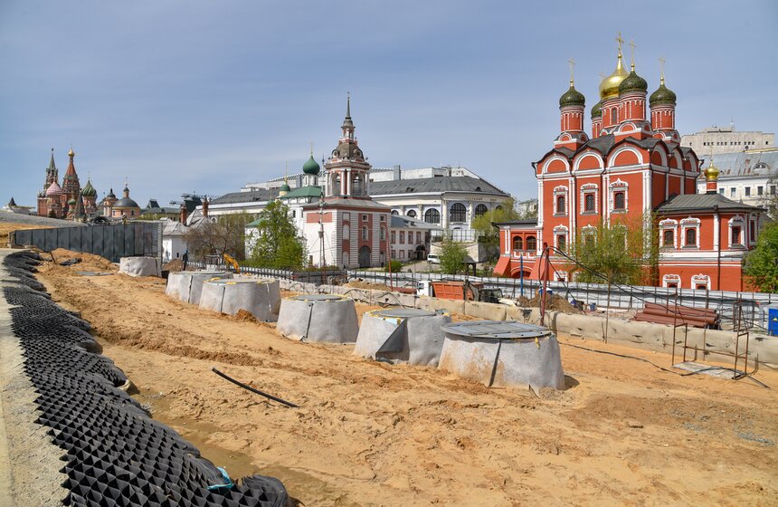 Строительство парка "Зарядье". Фото 26 фото