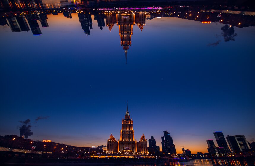 Москва вечерняя. Городские пейзажи в фотографиях 26 фото