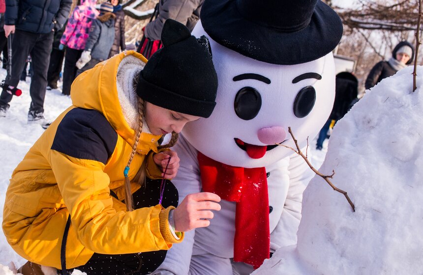 Фестиваль снеговиков в "Сокольниках" 11 фото