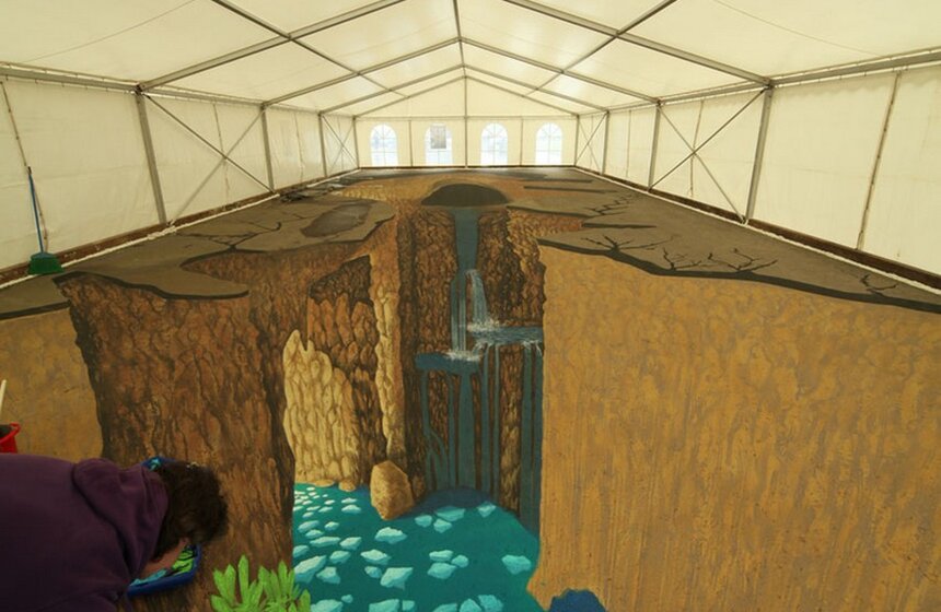 "Изумрудная пещера" уличного художника Эдгара Мюллера 9 фото