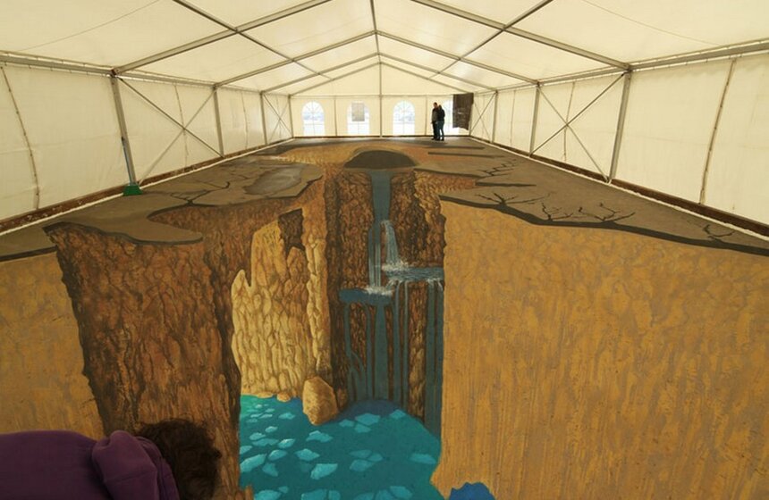 "Изумрудная пещера" уличного художника Эдгара Мюллера 7 фото