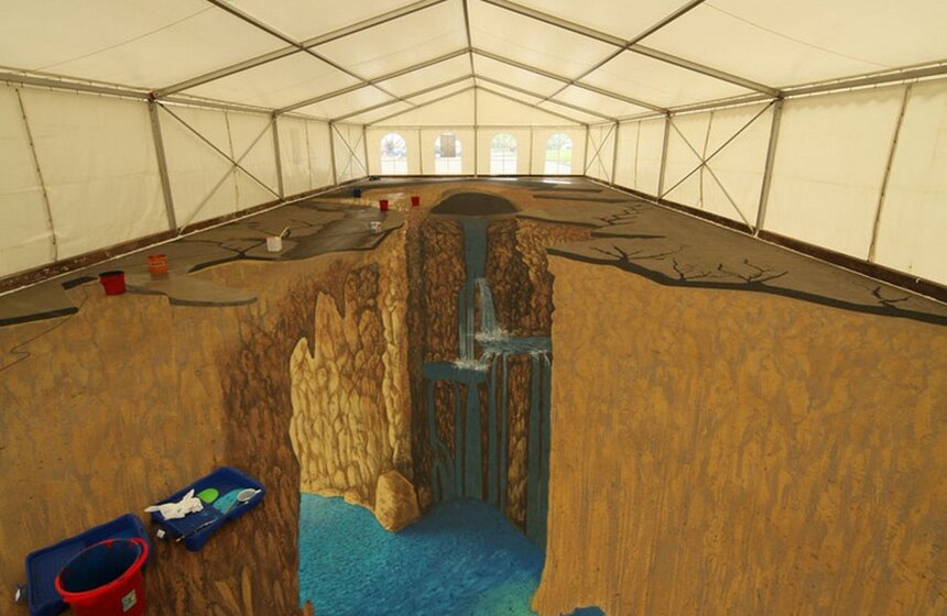 "Изумрудная пещера" уличного художника Эдгара Мюллера 5 фото