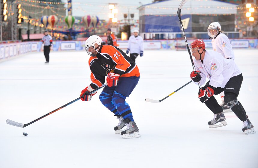 Товарищеский матч спортсменов НХЛ и российских звезд 11 фото