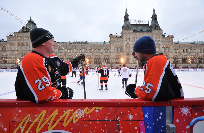 Товарищеский матч спортсменов НХЛ и российских звезд 14 фото