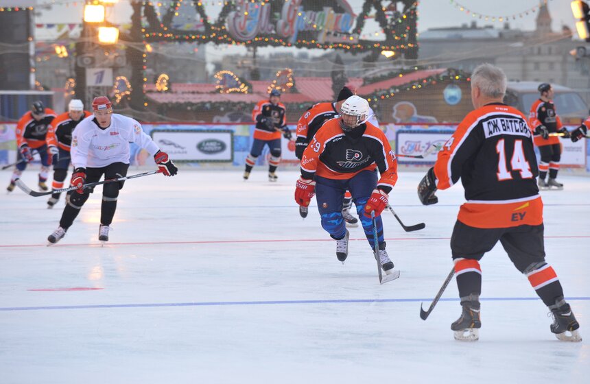 Товарищеский матч спортсменов НХЛ и российских звезд 1 фото