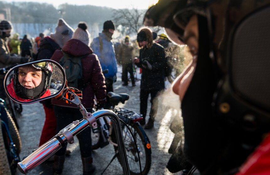 Второй зимний велопарад прошел в Москве. Фото 12 фото