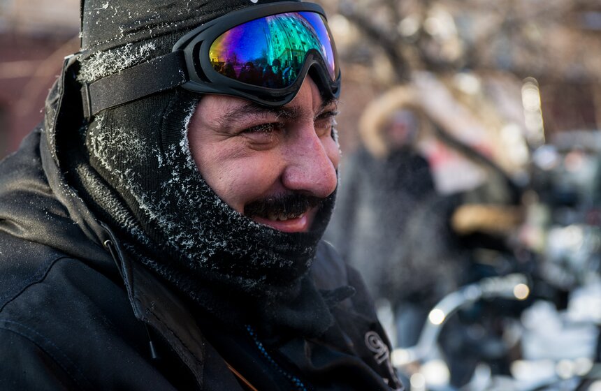 Второй зимний велопарад прошел в Москве. Фото 2 фото