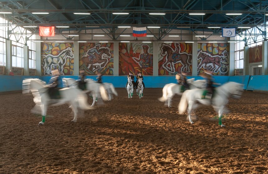 Кавалерийские маневры сотрудников ГУ МВД Москвы. Фоторепортаж 6 фото