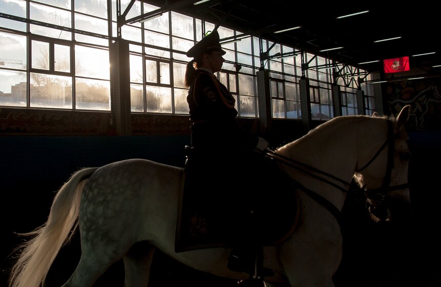 Кавалерийские маневры сотрудников ГУ МВД Москвы. Фоторепортаж 9 фото