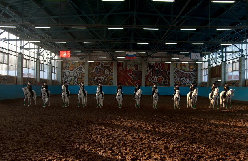 Кавалерийские маневры сотрудников ГУ МВД Москвы. Фоторепортаж 11 фото