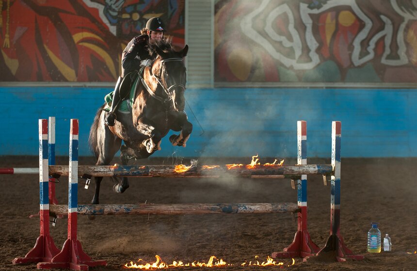 Кавалерийские маневры сотрудников ГУ МВД Москвы. Фоторепортаж 19 фото