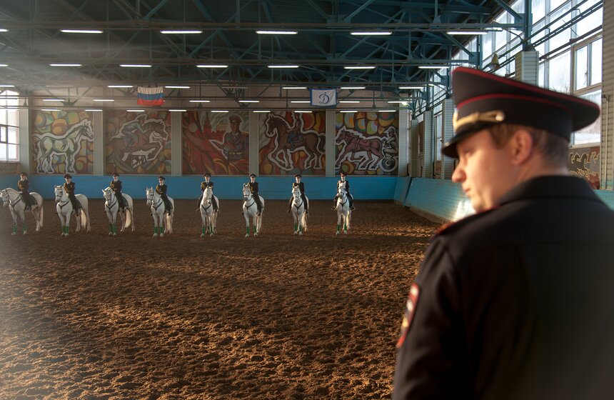 Кавалерийские маневры сотрудников ГУ МВД Москвы. Фоторепортаж 1 фото