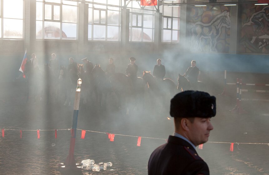 Кавалерийские маневры сотрудников ГУ МВД Москвы. Фоторепортаж 33 фото