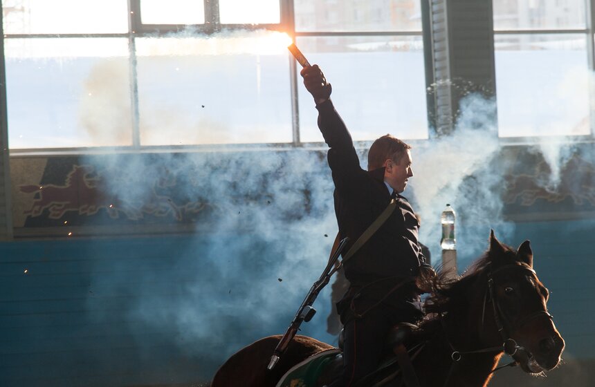 Кавалерийские маневры сотрудников ГУ МВД Москвы. Фоторепортаж 32 фото