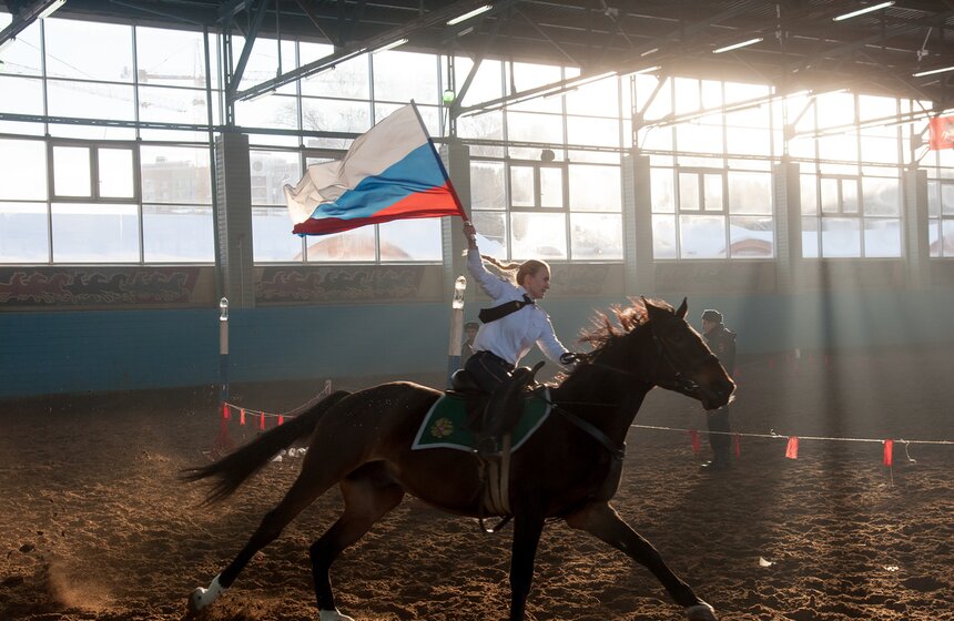 Кавалерийские маневры сотрудников ГУ МВД Москвы. Фоторепортаж 30 фото