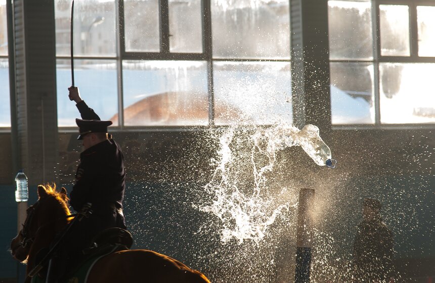 Кавалерийские маневры сотрудников ГУ МВД Москвы. Фоторепортаж 29 фото