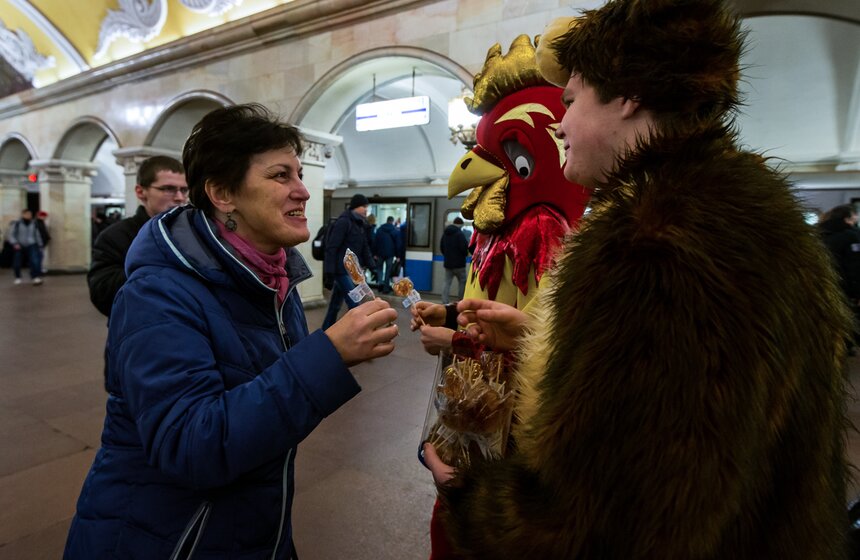Уникальный Новогодний поезд запущен в московском метро 1 фото