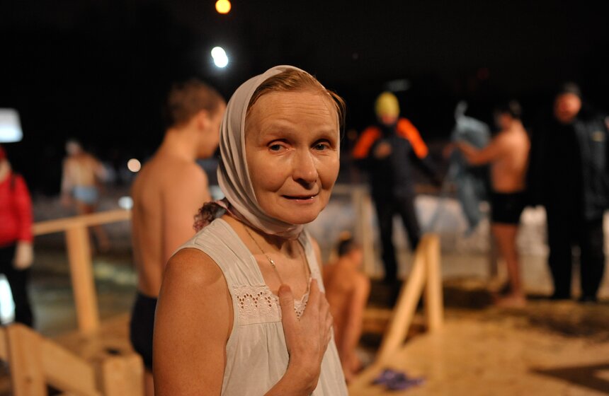 Как прошли крещенские купания в Покровском-Стрешневе 42 фото