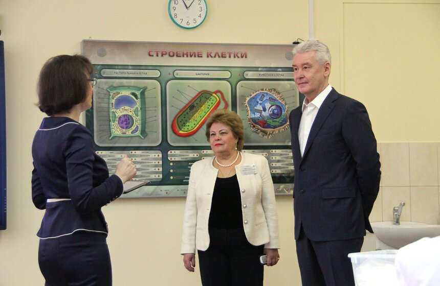 Сергей Собянин посетил московскую школу №627 15 фото