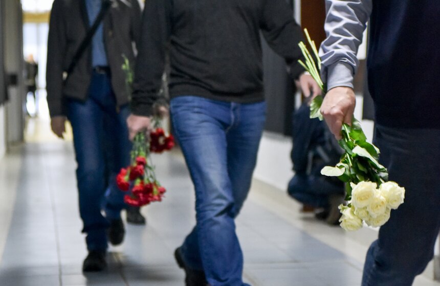 Панихида по погибшим журналистам в катастрофе Ту-154 14 фото