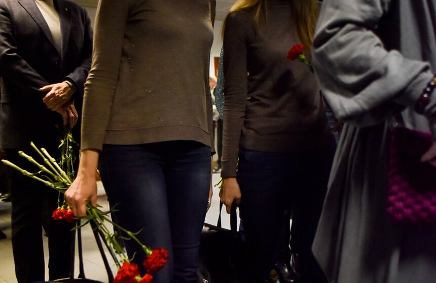 Панихида по погибшим журналистам в катастрофе Ту-154 9 фото