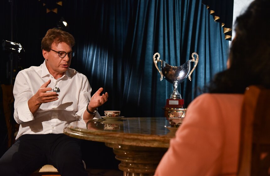 Ирина Винер-Усманова на съемках программы "Важная персона" 4 фото