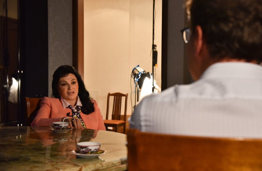 Ирина Винер-Усманова на съемках программы "Важная персона" 5 фото