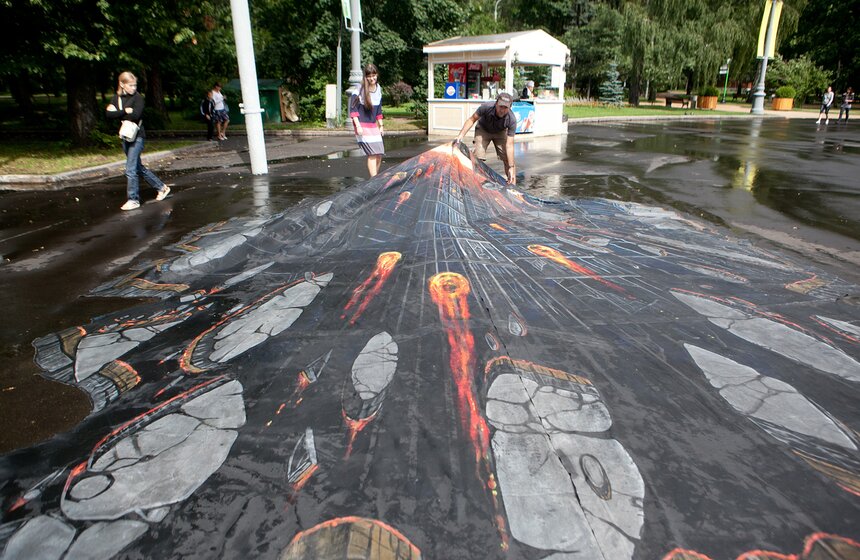 Арт-проект лондонских уличных художников в "Сокольниках" 7 фото