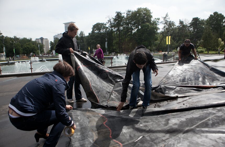 Арт-проект лондонских уличных художников в "Сокольниках" 6 фото