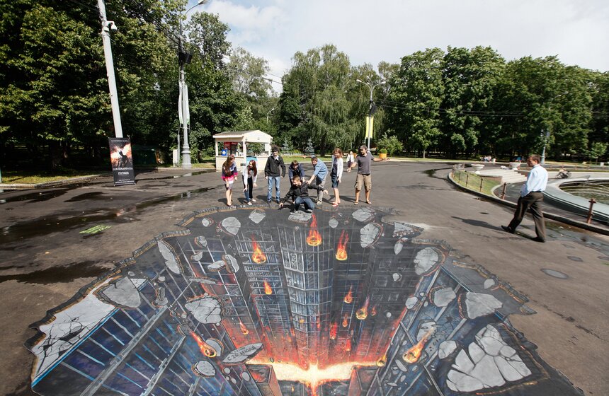 Арт-проект лондонских уличных художников в "Сокольниках" 8 фото