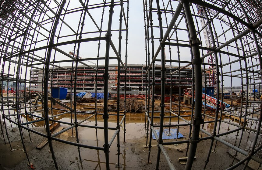 Строительство нового сегмента терминала Т2 в Домодедове 13 фото