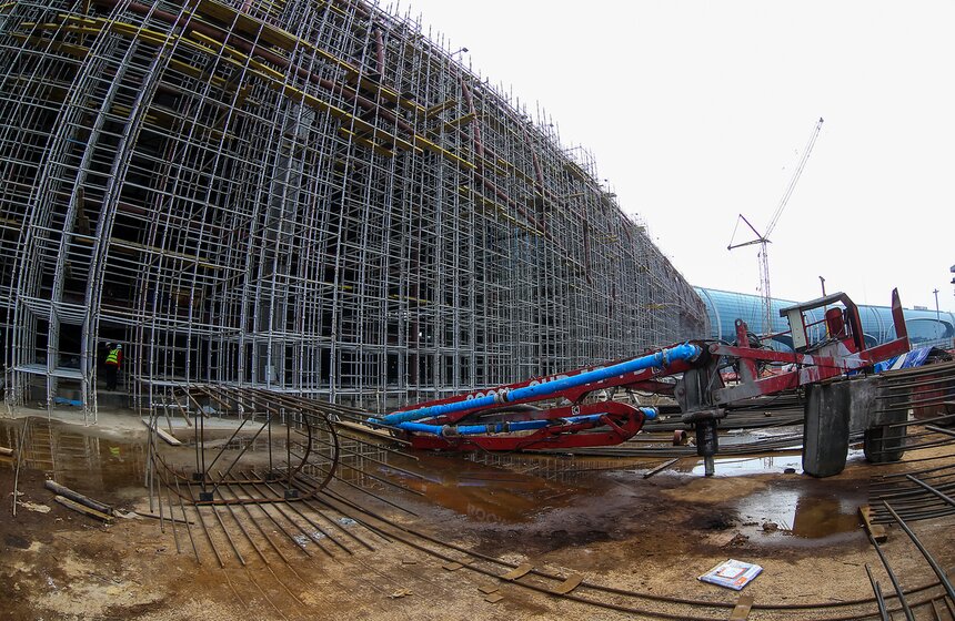Строительство нового сегмента терминала Т2 в Домодедове 16 фото