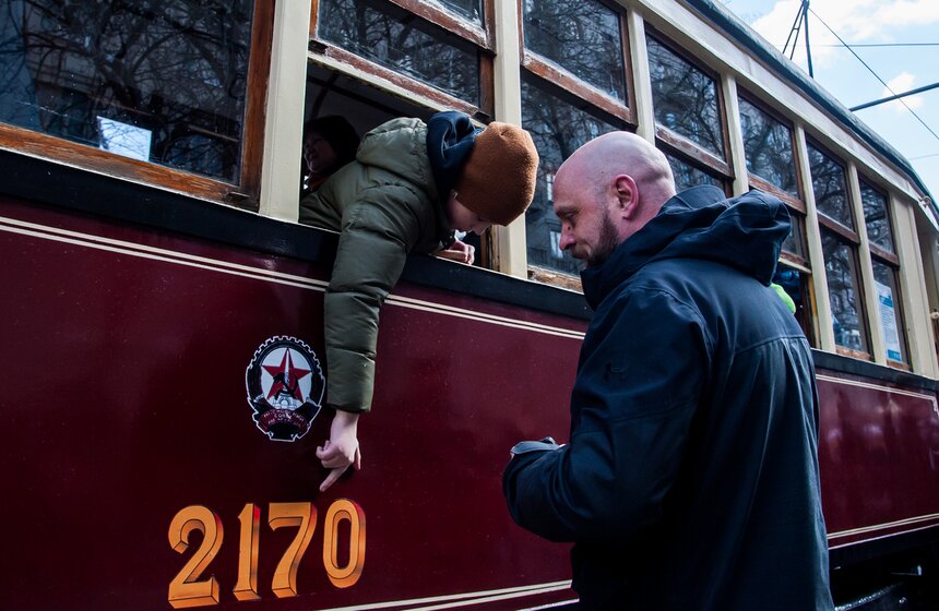 Парад трамваев в Москве. Фоторепортаж 32 фото