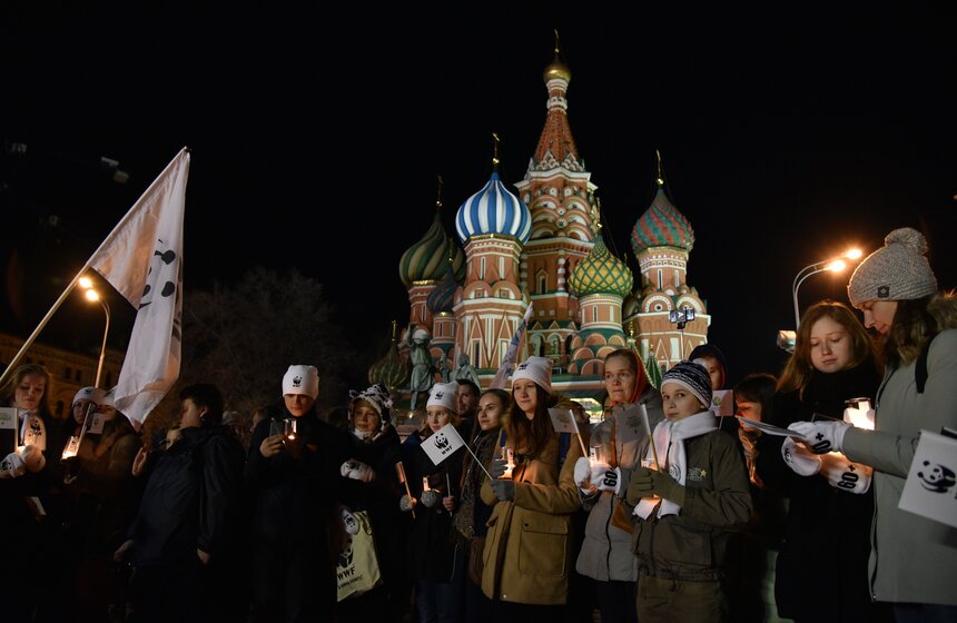 "Час Земли" прошел на Красной площади 31 фото
